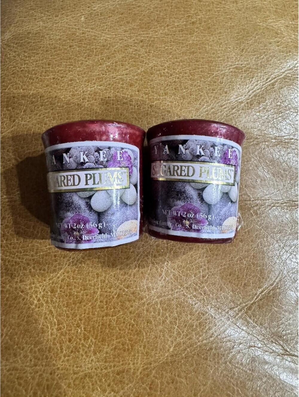 Yankee Candle Sugar Plum Votive Candles Lot Of 2 Sealed